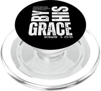 By His Grace Romans 3:23-24 Christian Bible Verse PopSockets PopGrip for MagSafe