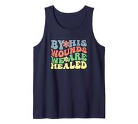 by His Wounds We are Healed - Christian Faith Scripture Tank Top