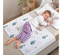 By Kii Mattress Protector Bed Pad - Fish Design | 100% Waterproof Mat | Toddler & Children’s Bed Wetting Sheet For Single Beds & Cot Beds