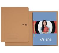 by Leitz Pack of 10 A4 Ring Binders, FSC-Certified Cardboard at 335 g/m², for 250 Sheets, Folder for School, Study & Home, Recyclable, Brown, 30130075