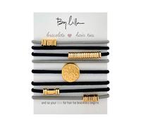 By Lilla Hair Ties Bracelet Hair Ties - Moonlight Stack Ponytail Holders and Stylish Hand Bracelets - Premium Hair Tie Bracelets for All Hair Texture