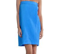 BY LORA Women's Shower Wrap Bath Robe, Lightweight Waffle Body Spa Wrap For Ladies, Aqua, One Size
