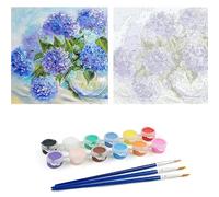 by Numbers Kit Flower Series DIY Acrylic Painting on Canvas Without Frame Canvas Painting Kits for Adults Beginner