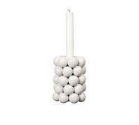 By On Candle Holder Globe M, White, Stoneware Candle Holder, Decorative Living Room Modern, Holder for Taper Candles, Decoration for Dining Table, Chest of Drawers and Windowsill