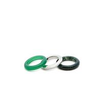 BY Pariah Stone Trilogy Stack Rings - set of Three - Green - 53 (UK N / US 6.75)