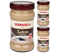 By Pufai Grocery, Koska Tahini Sesame Paste Traditional Turkish Dessert Kadayif Pastry Threads dubai Chocolate Paste Tahin Aromatic, typical Arabic oriental speciality 300 Gram X 3 Pieces