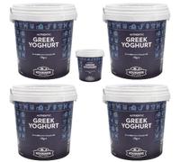 By Pufai Grocery, Premium Greek Yoghurt Strained Yoghurt% 14 Fat 1000 Gramm x 5 yoghurt container