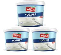 By Pufai Grocery, Yayla Yoghurt Afyon Turkish Style Strained Yoghurt% 10 Fat 1000 Gramm x 3 yoghurt container