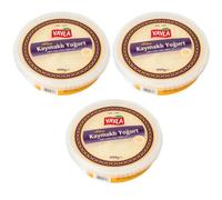 By Pufai Grocery, Yayla Yoghurt Turkish Style Gold Creamy Yoghurt% 6 Fat 800 Gramm x 3 yoghurt container