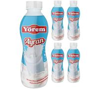 By Pufai Grocery, Yorem Ayran Natural Yoghurt Drink Traditional Turkish Drink Ayran 700 millimeter x 5 Bottles
