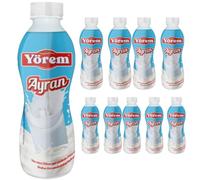 By Pufai Grocery, Yorem Ayran Natural Yoghurt Drink Traditional Turkish Drink Ayran 700 millimeter x 10 Bottles
