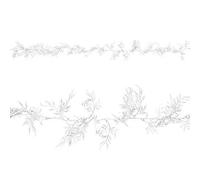 by Robelli White Glitter Christmas Leaf Hanging Garland