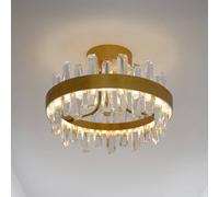 By Rydéns By Rydens LED ceiling light Triumph, brass, clear, Ø 50 cm