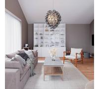 By Rydéns Deluxe glass hanging light Ø 64 cm smoke grey