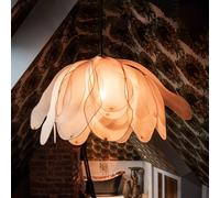 By Rydéns Lou Lou pendant light, natural, Ø 80 cm, fabric