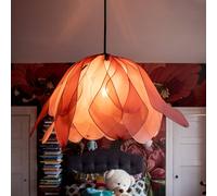By Rydéns Lou Lou pendant light, pink, Ø 80 cm, fabric