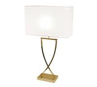 By Rydéns - Omega Table Lamp 52 cm, Brass / White - White