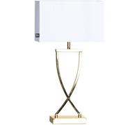 By Rydéns - Omega Table Lamp 52 cm, Brass / White - White