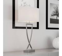 By Rydéns - Omega Table Lamp 52 cm, Chrome / White - White