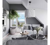 By Rydéns Softy pendant light with linen shade, Ø 60 cm