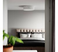 By Rydéns Vita ceiling light, Ø 60 cm, white, linen