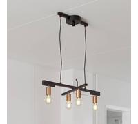 By Rydéns Zeona pendant light, sand black, 4-bulb