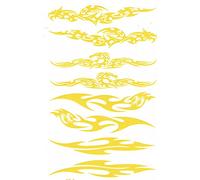 by soljo Flames Flame Fire yellow Color Decal Sticker Tuning Racing Sheet Size: 27 x 18 cm for Car or Motorbike