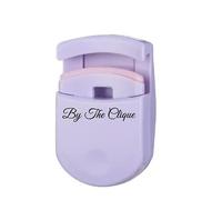 By The Clique Portable Travel Eyelash Curler with Soft Lash Silicon Pads Gentle Enough for Both Natural and False Eyelashes | Perfect Curls in Seconds | Extra Pad Included | Lilac Purple
