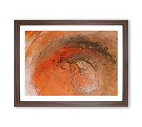 By The Flame In Abstract Modern Art Framed Print | A4 Walnut Framed Wall Art | Ready to Hang | Abstract Fantasy Picture | Living Room Bedroom Lounge Office