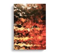 By The Forest Edge Abstract Red Peach Blue Canvas Wall Art Print 30x20 Inch
