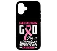 By The Grace God I'm A Survivor Breast Cancer Survivor Case for iPhone 16