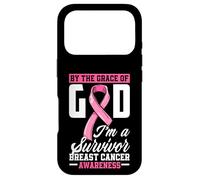 By The Grace God I'm A Survivor Breast Cancer Survivor Case for iPhone 17 Pro