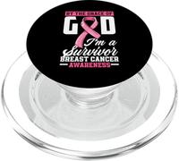 By The Grace God I'm A Survivor Breast Cancer Survivor PopSockets PopGrip for MagSafe