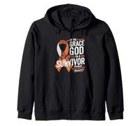 By The Grace God Multiple Sclerosis Awareness Month Zip Hoodie