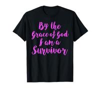 by The Grace of God I Am A Survivor Faith Based Inspiration T-Shirt
