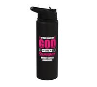By The Grace of God I'm A Breast Cancer Survivor Stainless Steel Insulated Water Bottle
