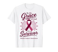 By the Grace of God I'm a Survivor Breast Cancer Value Graphic T-Shirt