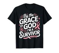 by The Grace of God I'm A Survivor Faith T-Shirt