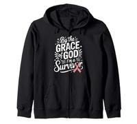 By The Grace Of God I'm A Survivor Faith Zip Hoodie