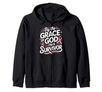 By The Grace Of God I'm A Survivor Faith Zip Hoodie