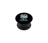By The Grace Of God Survivor Cervical Cancer Ribbon PopSockets Adhesive PopGrip
