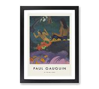 By The Sea By Paul Gauguin Exhibition Museum Painting Framed Wall Art Print, Ready to Hang Picture for Living Room Bedroom Home Office Décor, Black A4 (34 x 25 cm)