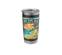 By The Sea Relaxing Beach Sunset Coastal Stainless Steel Insulated Tumbler