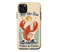 By The Sea Tides And Claws Vintage Lobster Full Moon Retro Case for iPhone 11 Pro Max