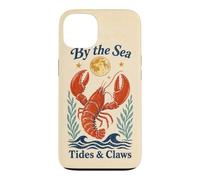 By The Sea Tides And Claws Vintage Lobster Full Moon Retro Case for iPhone 13