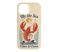 By The Sea Tides And Claws Vintage Lobster Full Moon Retro Case for iPhone 14