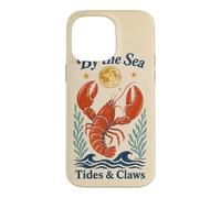 By The Sea Tides And Claws Vintage Lobster Full Moon Retro Case for iPhone 14 Pro Max