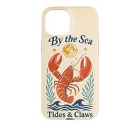 By The Sea Tides And Claws Vintage Lobster Full Moon Retro Case for iPhone 15