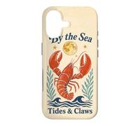 By The Sea Tides And Claws Vintage Lobster Full Moon Retro Case for iPhone 17