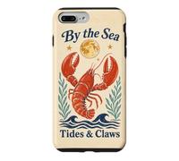 By The Sea Tides And Claws Vintage Lobster Full Moon Retro Case for iPhone 7 Plus/8 Plus